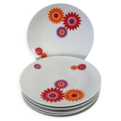 6 Assiettes Plates Seltmann Weiden West Germany 70's