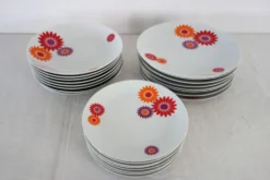 6 Assiettes Plates Seltmann Weiden West Germany 70's