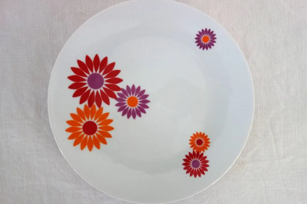 6 Assiettes Plates Seltmann Weiden West Germany 70's