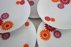 8 Assiettes Plates Seltmann Weiden West Germany 70's