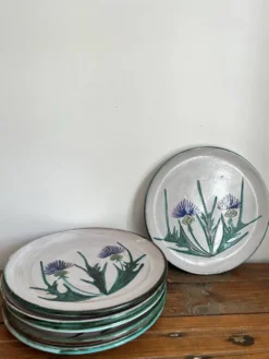 6 assiettes plates Vallauris