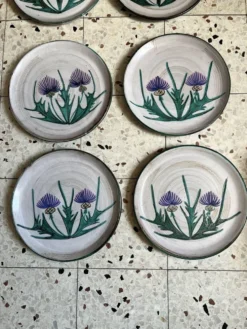 6 assiettes plates Vallauris