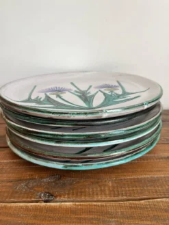 6 assiettes plates Vallauris