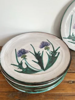 6 assiettes plates Vallauris