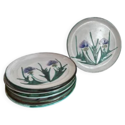 6 assiettes plates Vallauris