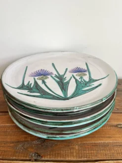 6 assiettes plates Vallauris