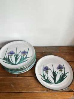 6 assiettes plates Vallauris