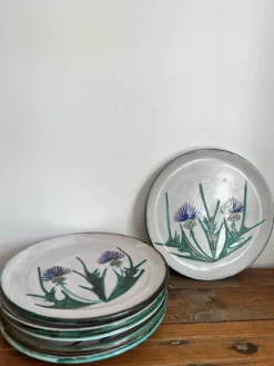 6 assiettes plates Vallauris