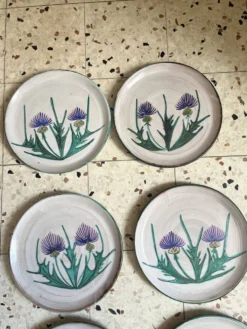 6 assiettes plates Vallauris