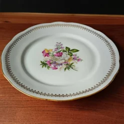 6 assiettes plates vijntage FD Chauvigny France motif bouquet de fleurs
