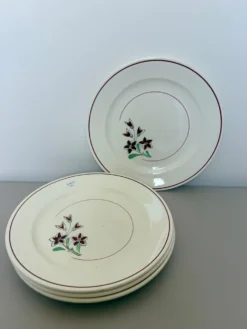 4 assiettes plates vintage de la manufacture de Salins 210636