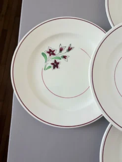4 assiettes plates vintage de la manufacture de Salins 210636