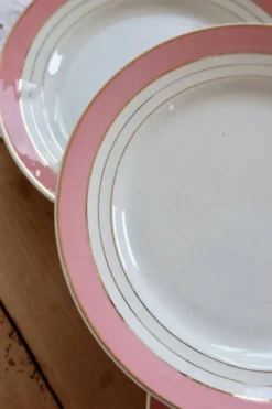 6 assiettes plates vintage Lunéville K&G modèle Régence