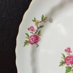 6 assiettes plates vintage, porcelaine Vitriam France, motif Phoenix