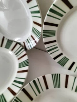 8 assiettes plates vintage Sarreguemines Digoin modèle 5329