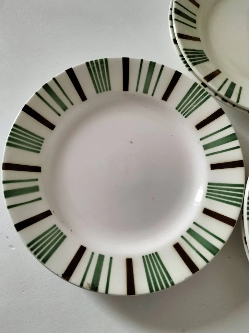 8 assiettes plates vintage Sarreguemines Digoin modèle 5329