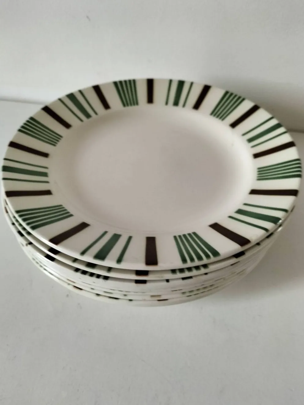 8 assiettes plates vintage Sarreguemines Digoin modèle 5329