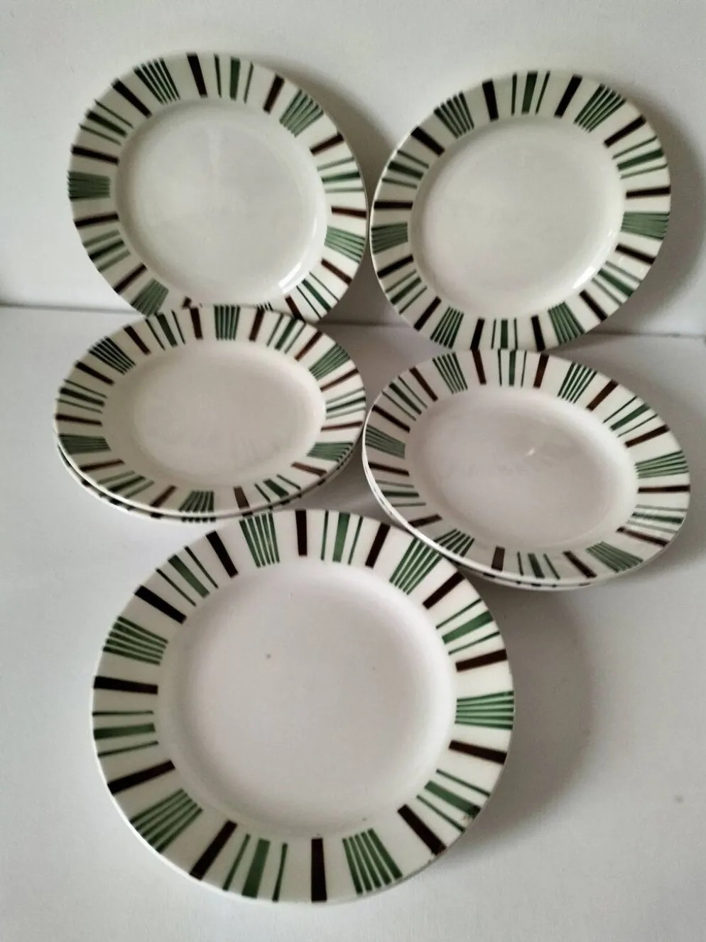 8 assiettes plates vintage Sarreguemines Digoin modèle 5329