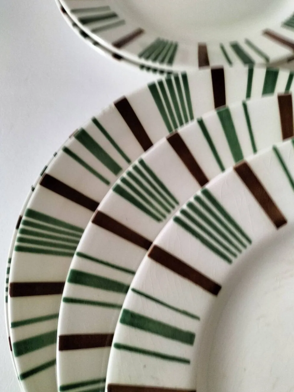 8 assiettes plates vintage Sarreguemines Digoin modèle 5329