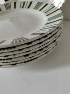 8 assiettes plates vintage Sarreguemines Digoin modèle 5329