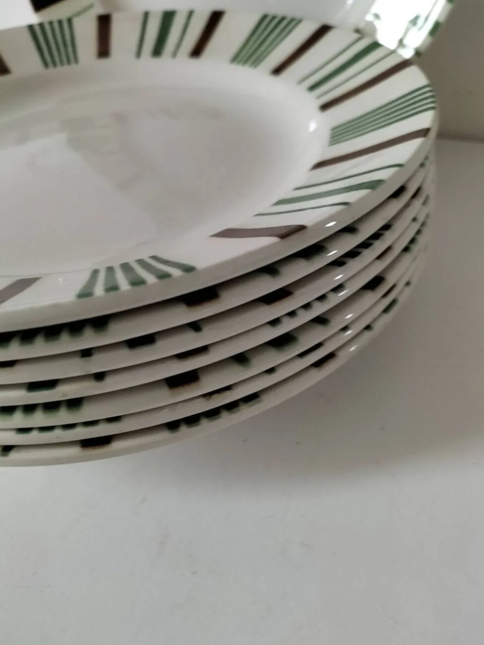 8 assiettes plates vintage Sarreguemines Digoin modèle 5329