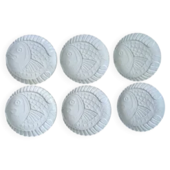 6 assiettes poisson en faïence de Sarreguemines
