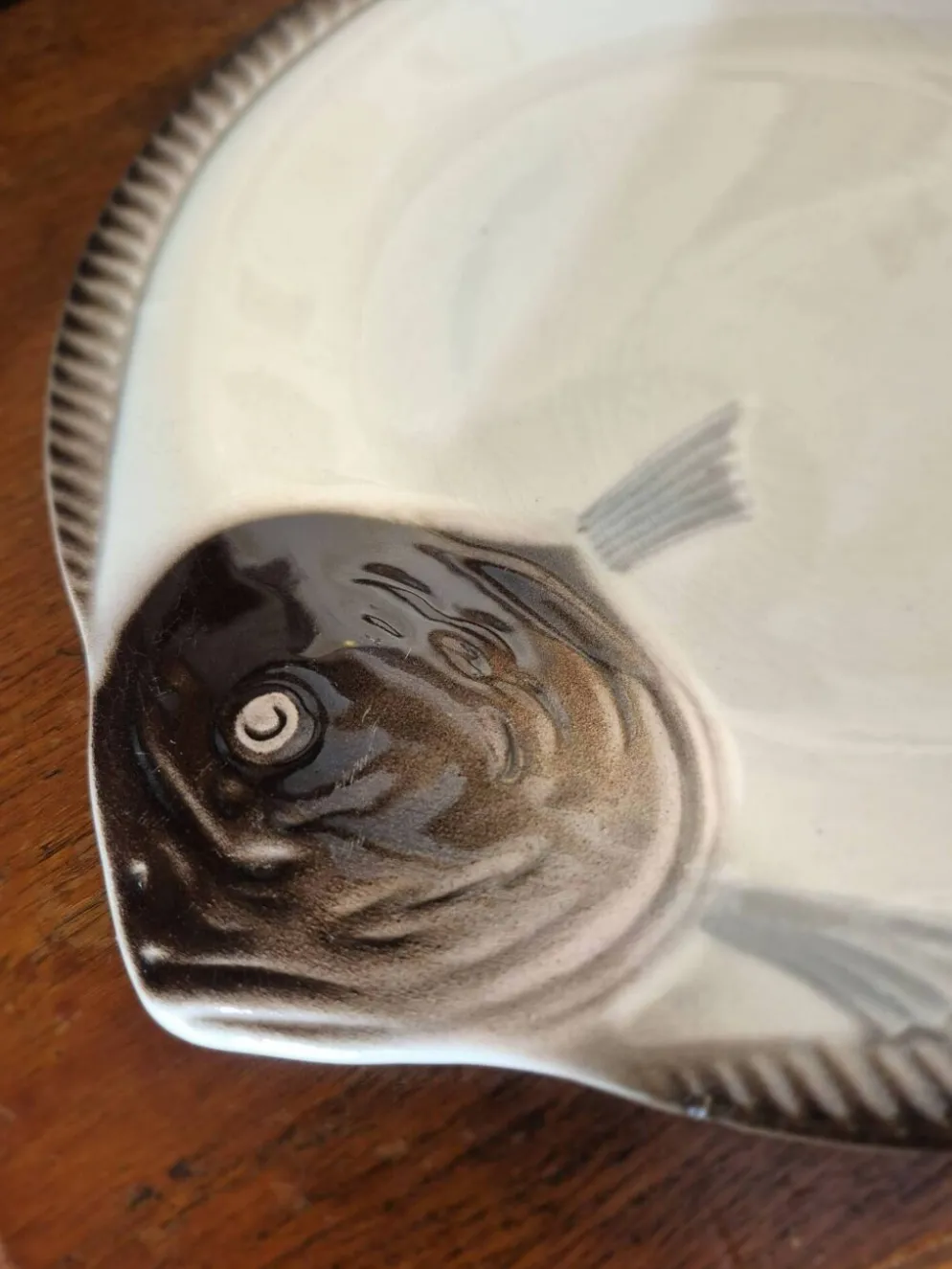 3 assiettes à poisson Longwy Copenhague vintage