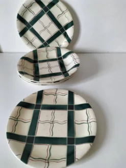 5 assiettes Sarreguemines modèle Cambo – décor basque – vintage années 50