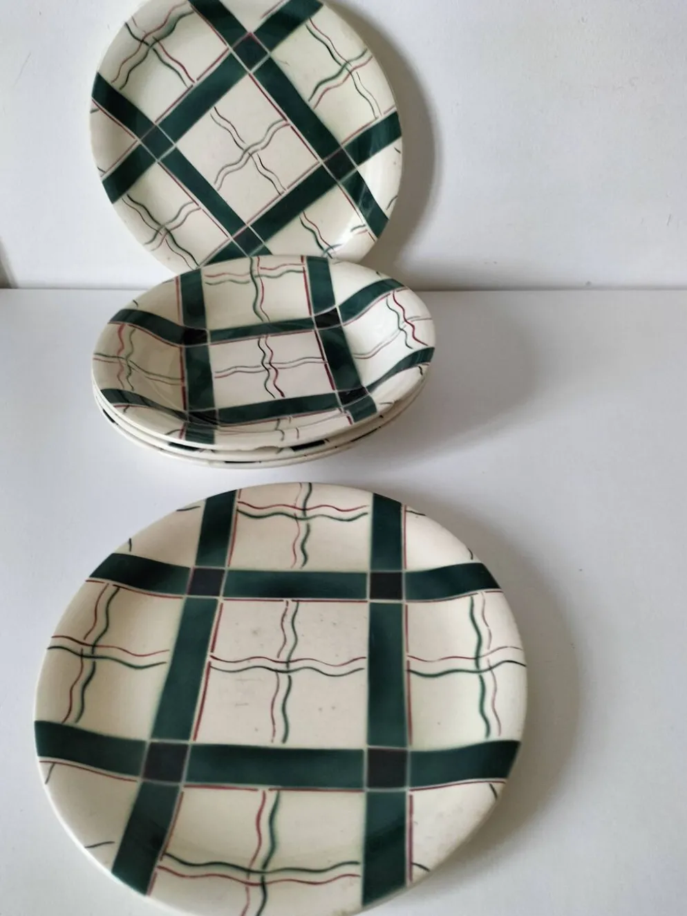 5 assiettes Sarreguemines modèle Cambo – décor basque – vintage années 50