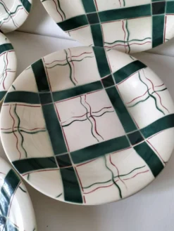 5 assiettes Sarreguemines modèle Cambo – décor basque – vintage années 50