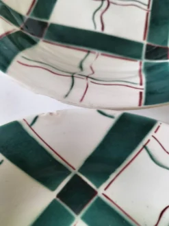 5 assiettes Sarreguemines modèle Cambo – décor basque – vintage années 50