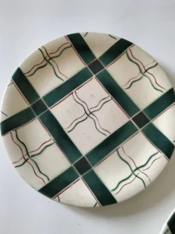 5 assiettes Sarreguemines modèle Cambo – décor basque – vintage années 50