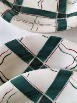5 assiettes Sarreguemines modèle Cambo – décor basque – vintage années 50