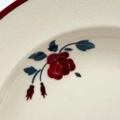 9 assiettes à soupe Badonviller modèle