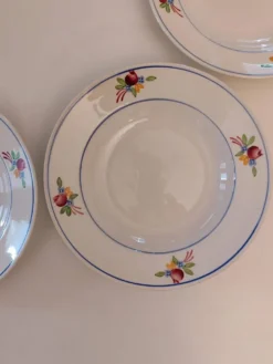 Assiettes à soupe faïence de Gien