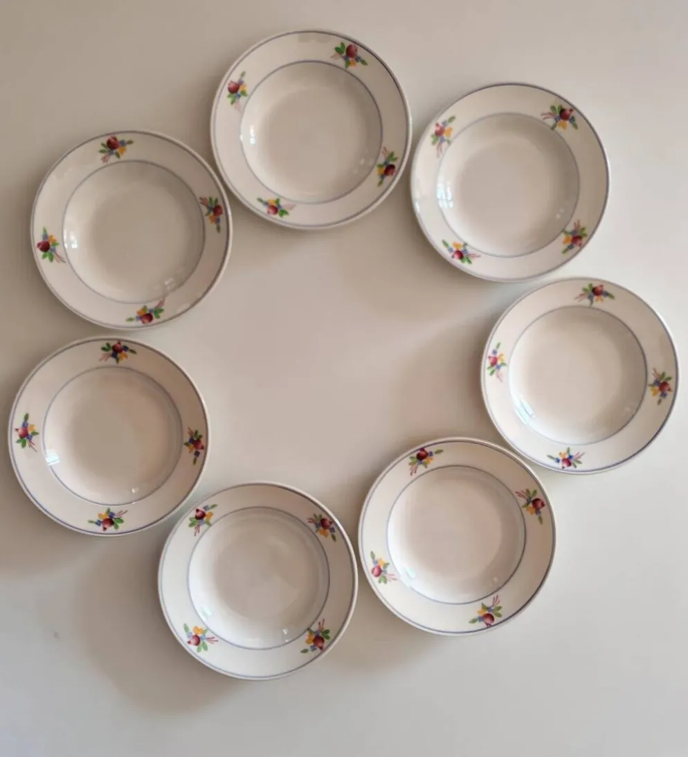 Assiettes à soupe faïence de Gien