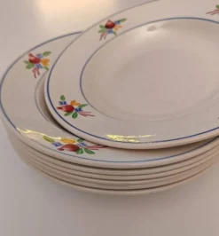 Assiettes à soupe faïence de Gien