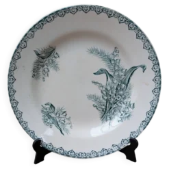 Assiette Ste Amandinoise Saint Amand modèle muguet terre de fer n1 23cm