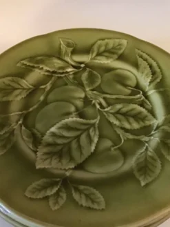 6 assiettes verte Choisy le Roi en parfait etat