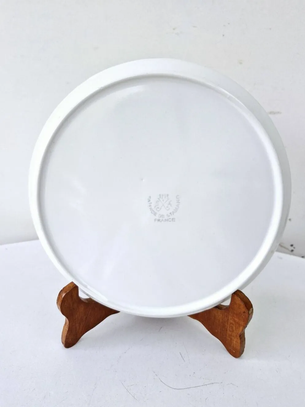 6 assiettes vintage compartimentées faïence collection bali saint amand