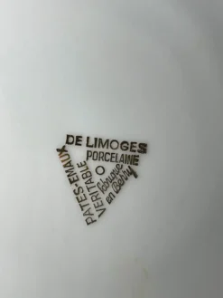 6 assiettes vintage en porcelaine de Limoges – Pâtes & Émaux – Décor d