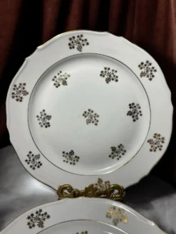 6 assiettes vintage en porcelaine de Limoges – Pâtes & Émaux – Décor d