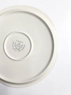 Assiette vintage Gien France plate modèle Pierrot bleu décor étoiles