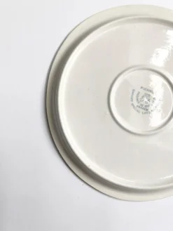 Assiette vintage Gien France plate modèle Pierrot bleu décor étoiles