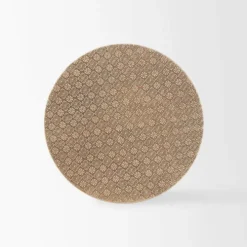 Aura Brass Clad Side Table: Handmade Bronze Accent Table