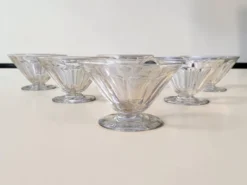 Baccarat - 6 coupes à champagne cristal modèle REX vers 1920/30 Art déco