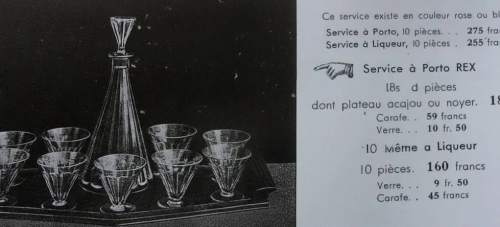 Baccarat - 6 coupes à champagne cristal modèle REX vers 1920/30 Art déco