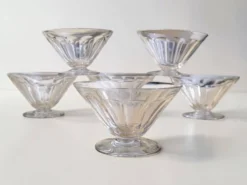 Baccarat - 6 coupes à champagne cristal modèle REX vers 1920/30 Art déco
