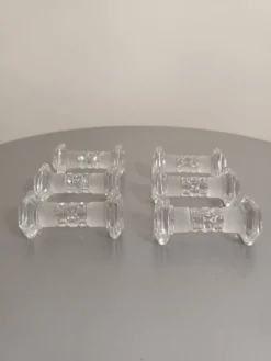 Baccarat : 6 Portes couverts - Reposes couteaux Anciens - Modèle Diamants