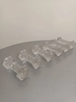 Baccarat : 6 Portes couverts - Reposes couteaux Anciens - Modèle Diamants